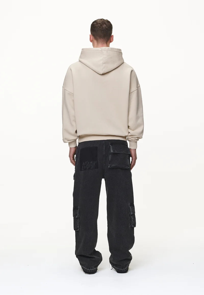 H28_DANICO BOXY HOODIE - Sweatshirt - washed desert sand
