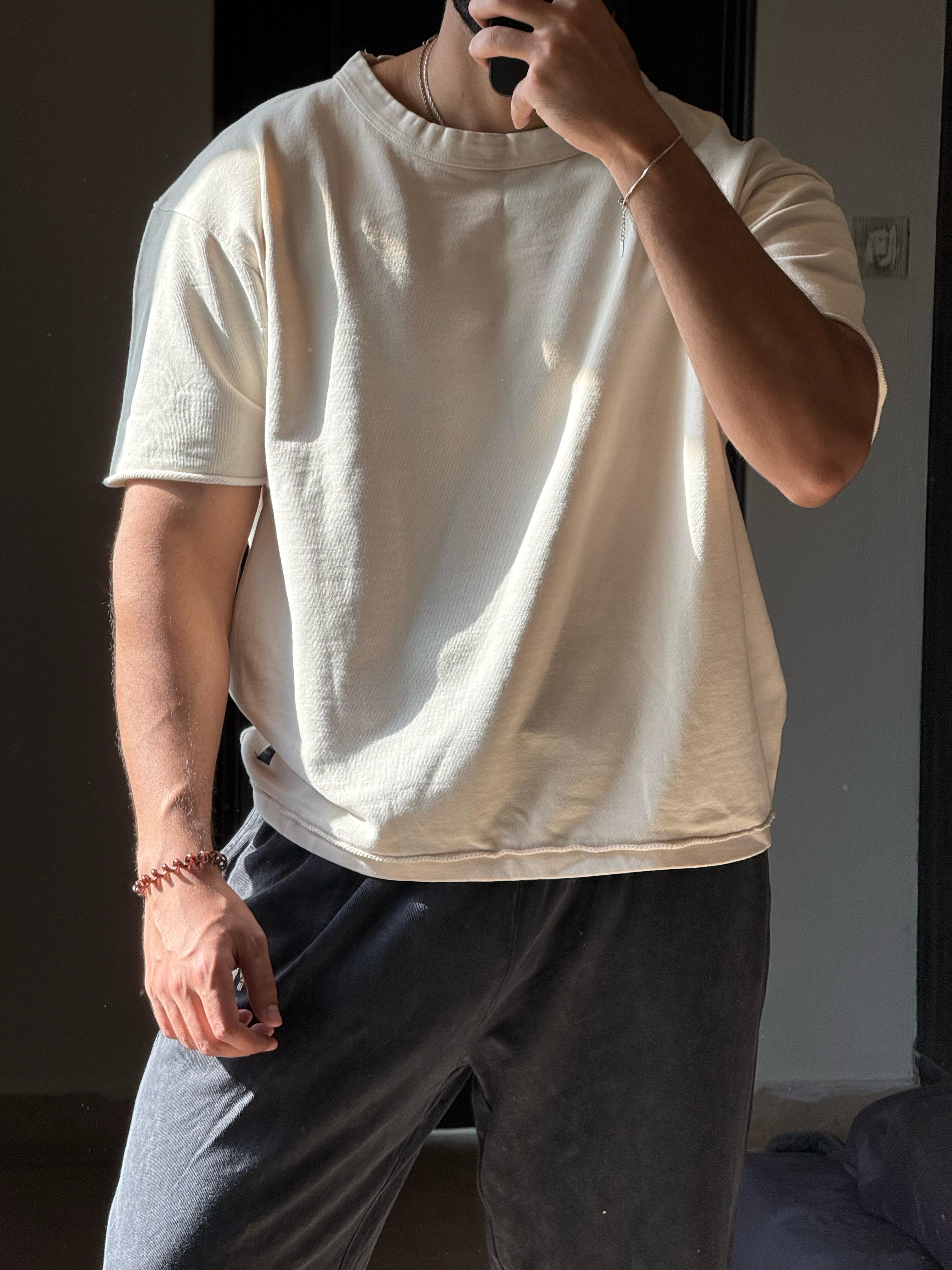 Pull & Bear Basic Oversized Tee white