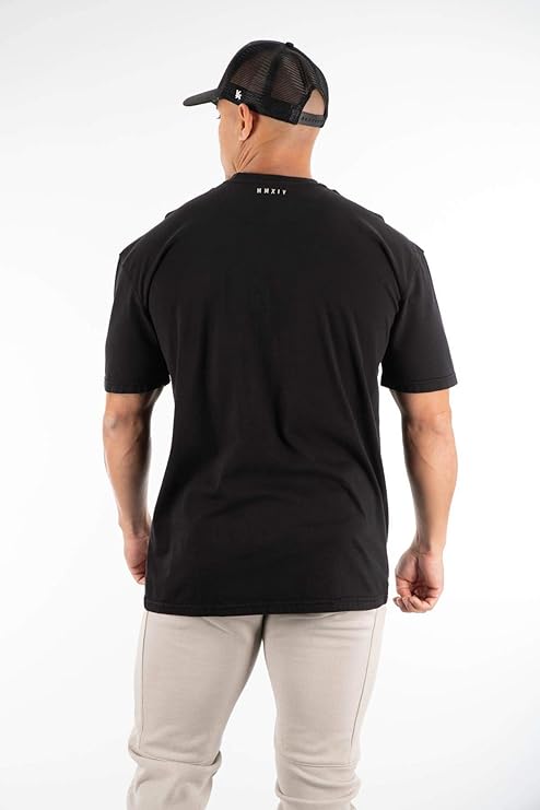 YoungLA Mens Relaxed Fit Drop Shoulder Short Sleeve Crew Neck T-Shirt | Gym Style | 409