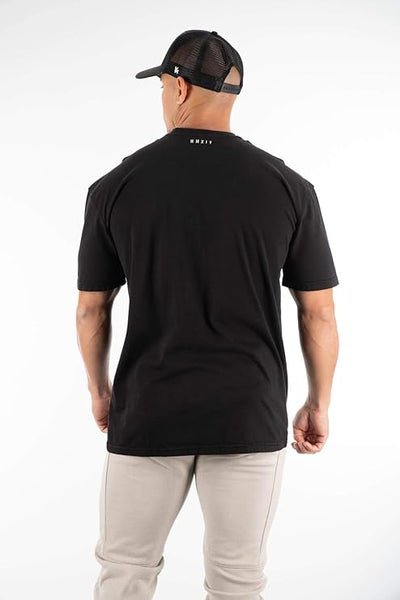 YoungLA Mens Relaxed Fit Drop Shoulder Short Sleeve Crew Neck T-Shirt | Gym Style | 409