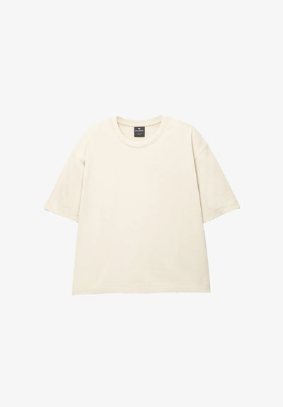 Pull & Bear CROPPED  Basic T-shirt  Ecru