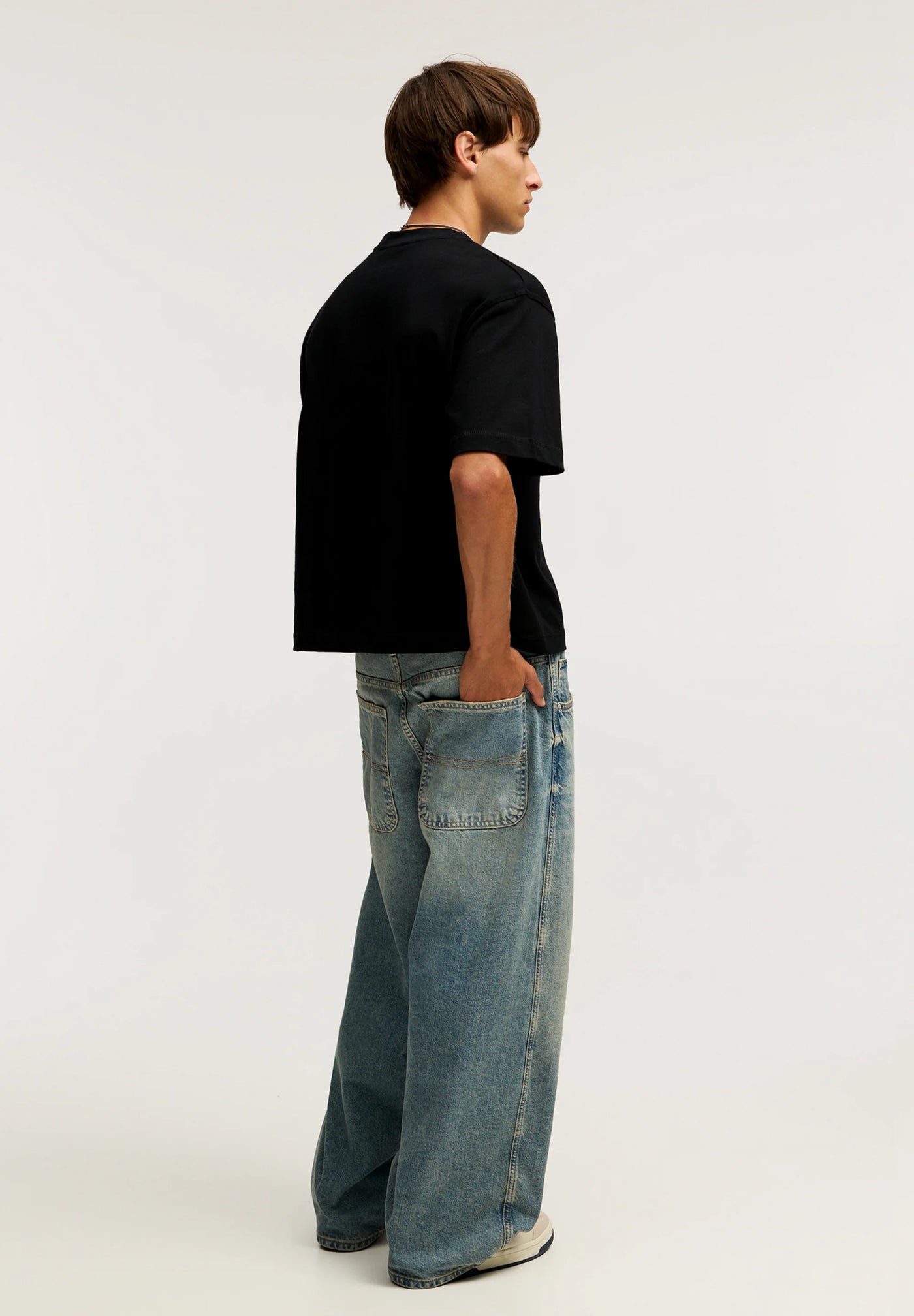 Pull & Bear CROPPED  Basic T-shirt black