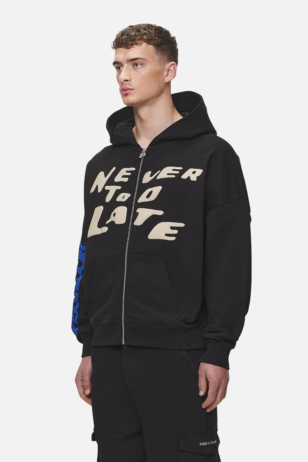 H17_Corey Terry Boxy Sweat Jacket Washed Black
