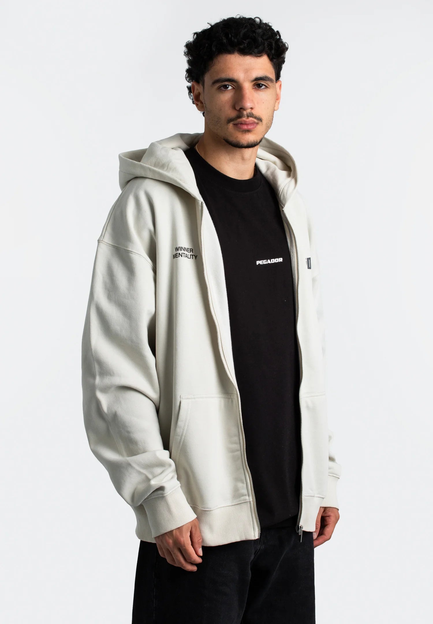 H2_Zip-up sweatshirt - salty cream