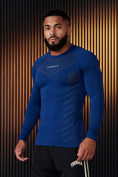 833 - Superhero Compression Longsleeves Dark Blue