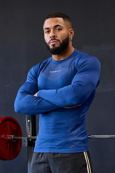 833 - Superhero Compression Longsleeves Dark Blue