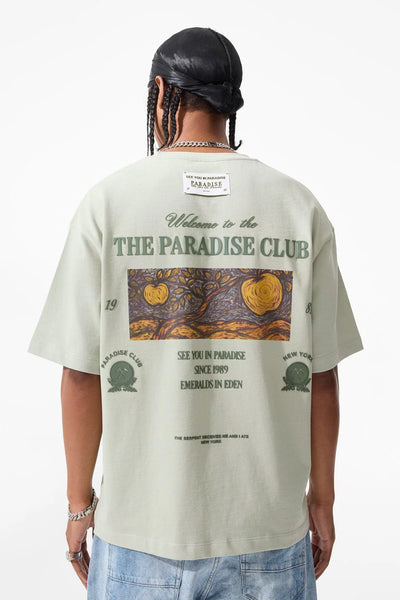 TS8LS Emeralds in Eden Boxy T-Shirt Light Sage