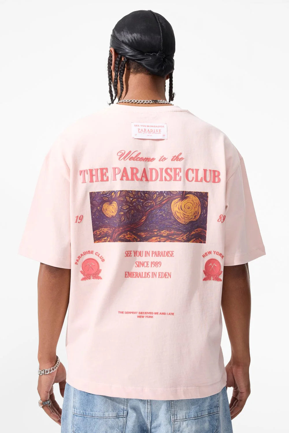 TS8LP Emeralds in Eden Boxy T-Shirt Light Pink