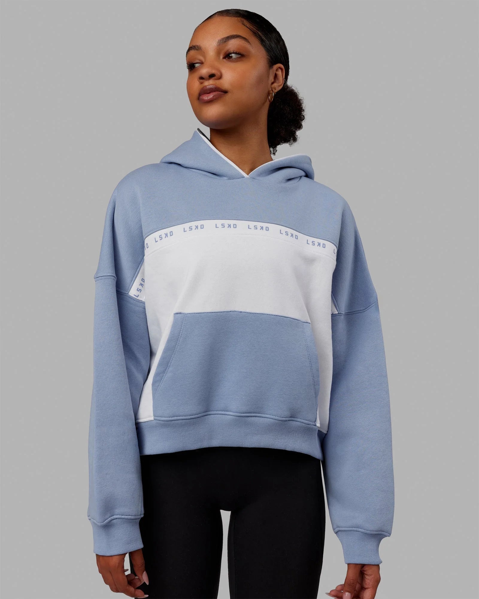 h 97 Extend Hoodie Arctic Blue-White