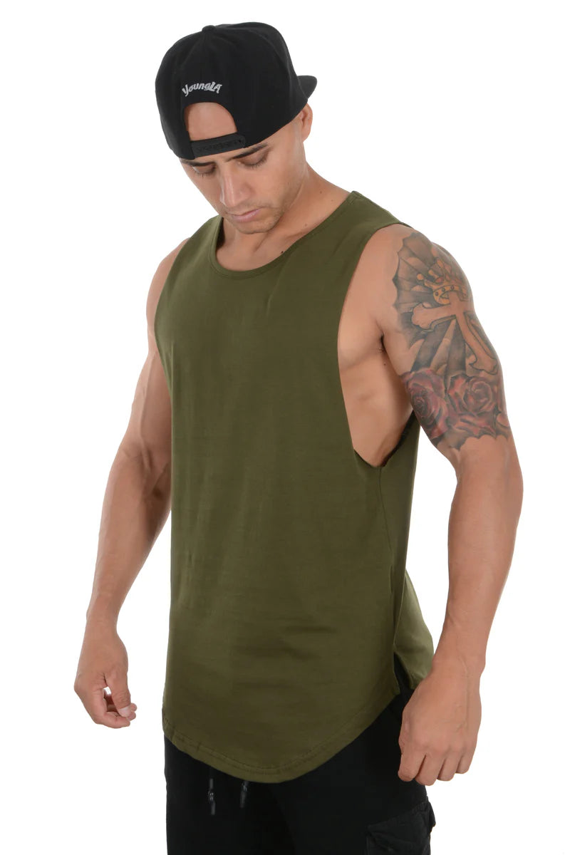 308 Muscle Tanks Olive