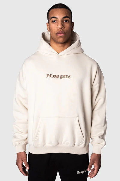 H37_HEAVY OVERSIZE CRIME HOODIE COCONUT MILK