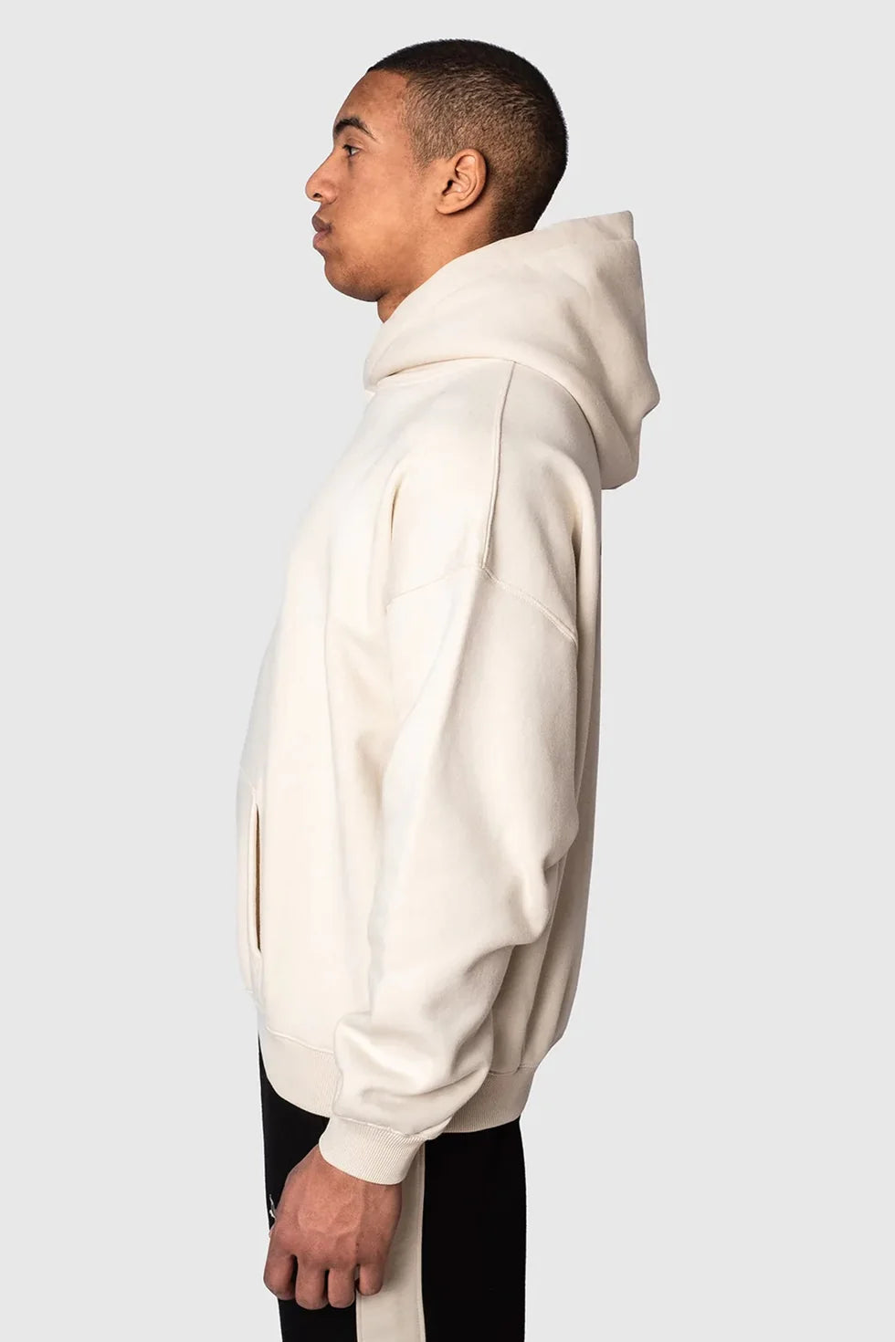 H37_HEAVY OVERSIZE CRIME HOODIE COCONUT MILK