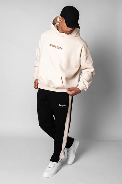 H37_HEAVY OVERSIZE CRIME HOODIE COCONUT MILK