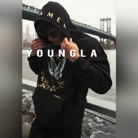 YoungLA 548 Dreamer Hoodies Outerwear Black | JXU-476385