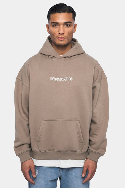 H53 HEAVY OVERSIZE CRIME HOODIE SILVER MINK