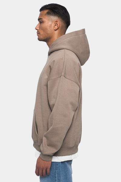 H53 HEAVY OVERSIZE CRIME HOODIE SILVER MINK