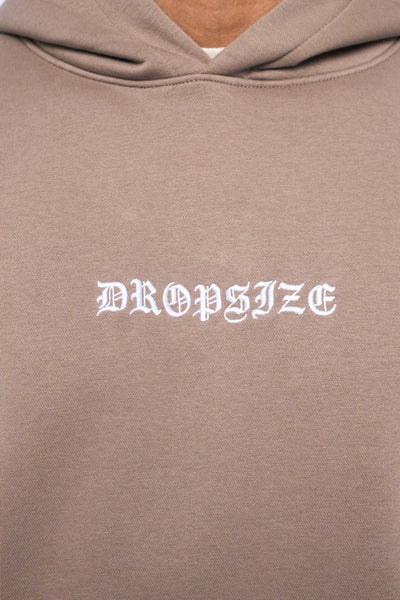 H53 HEAVY OVERSIZE CRIME HOODIE SILVER MINK