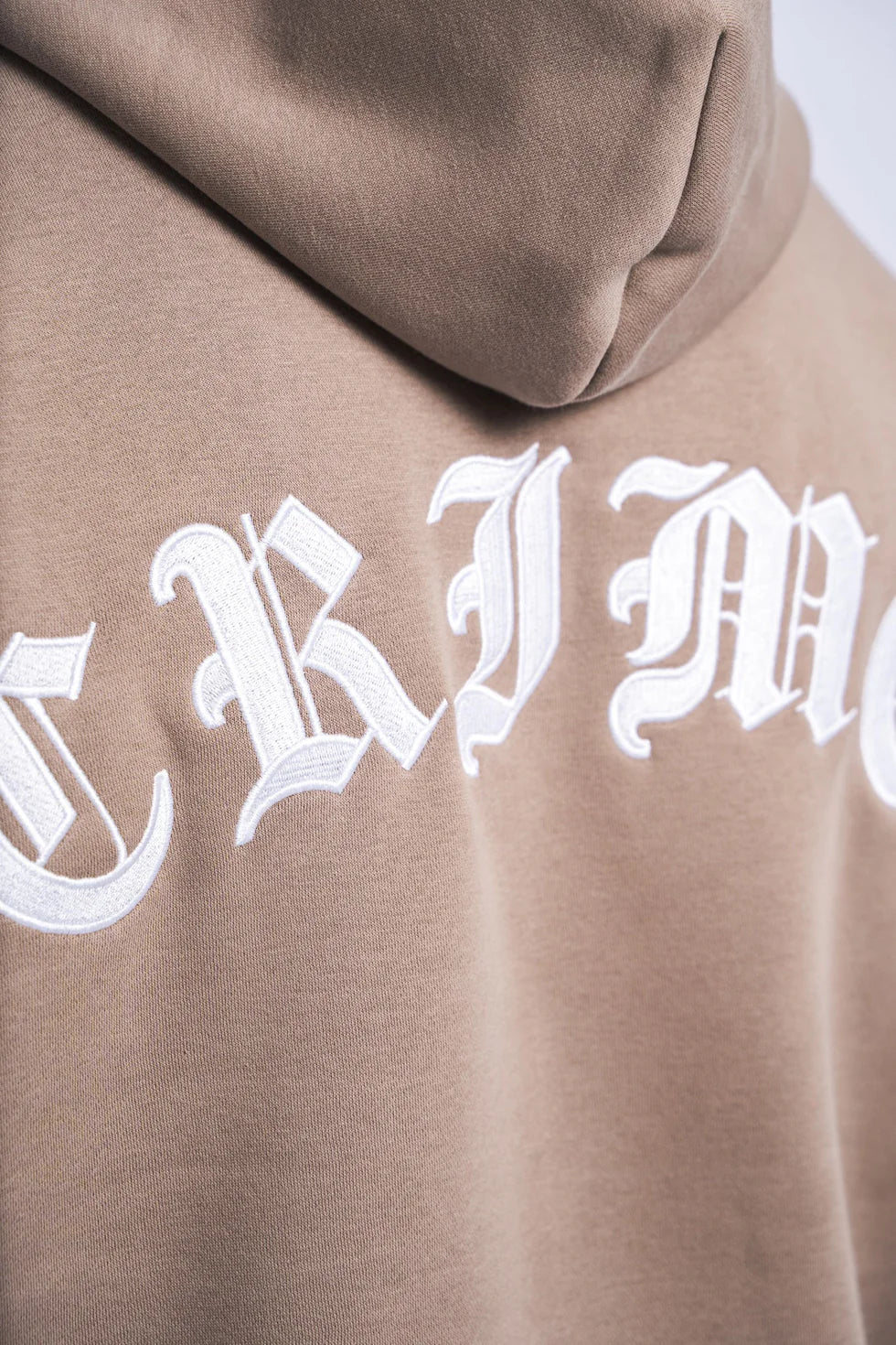 H53 HEAVY OVERSIZE CRIME HOODIE SILVER MINK