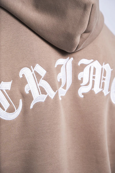 H53 HEAVY OVERSIZE CRIME HOODIE SILVER MINK