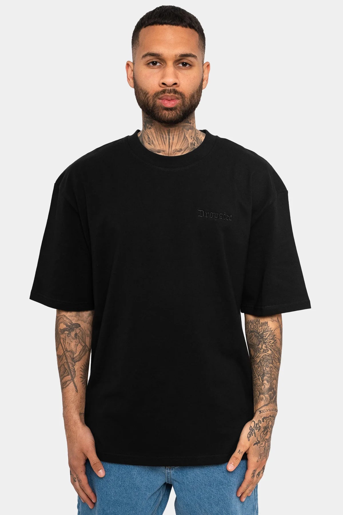 T67_Dropsize Heavy Quattro T-Shirt Black
