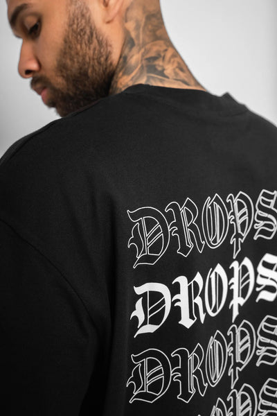 T67_Dropsize Heavy Quattro T-Shirt Black