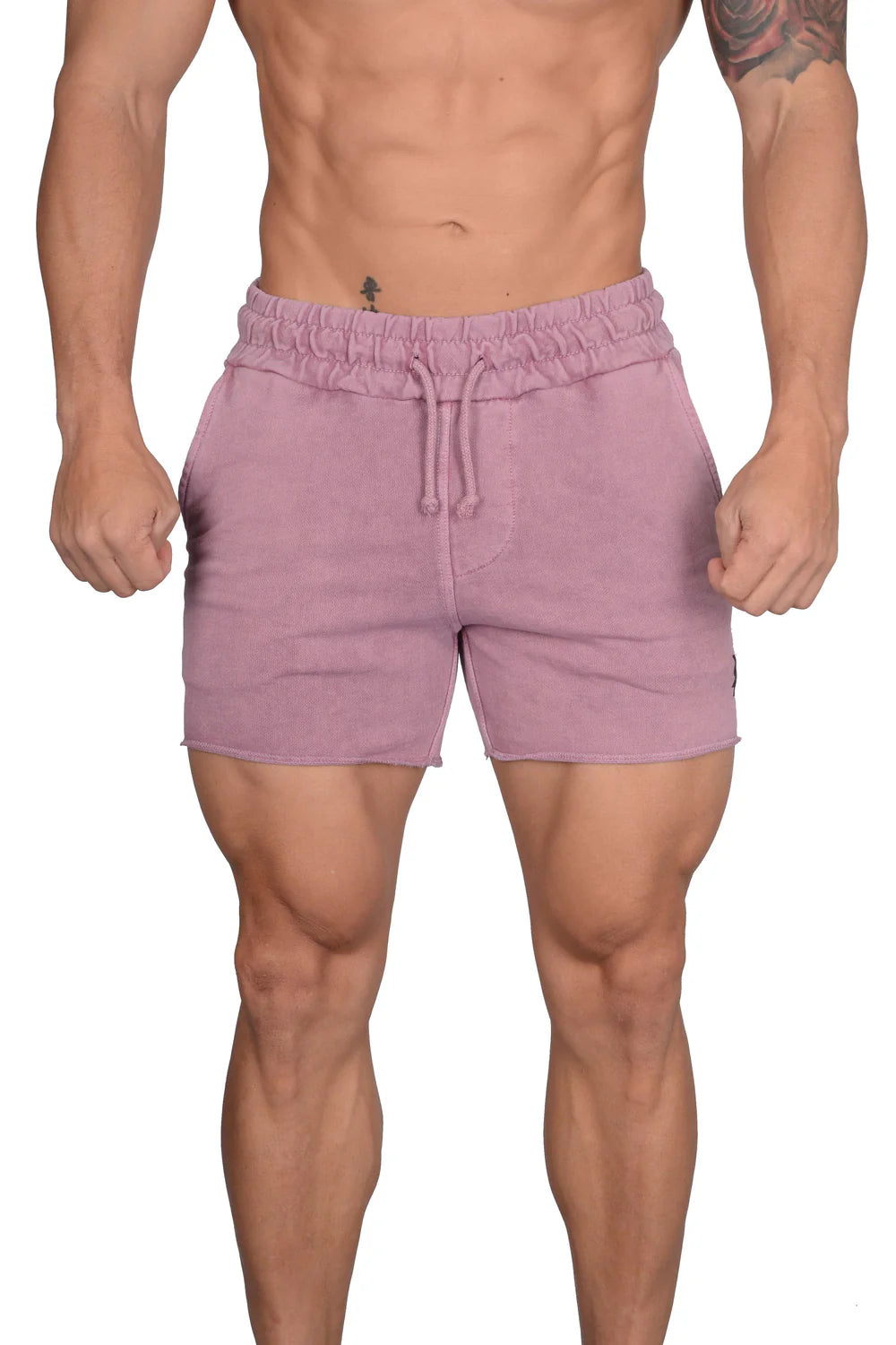 102 Bodybuilding French Terry Shorts pink wash