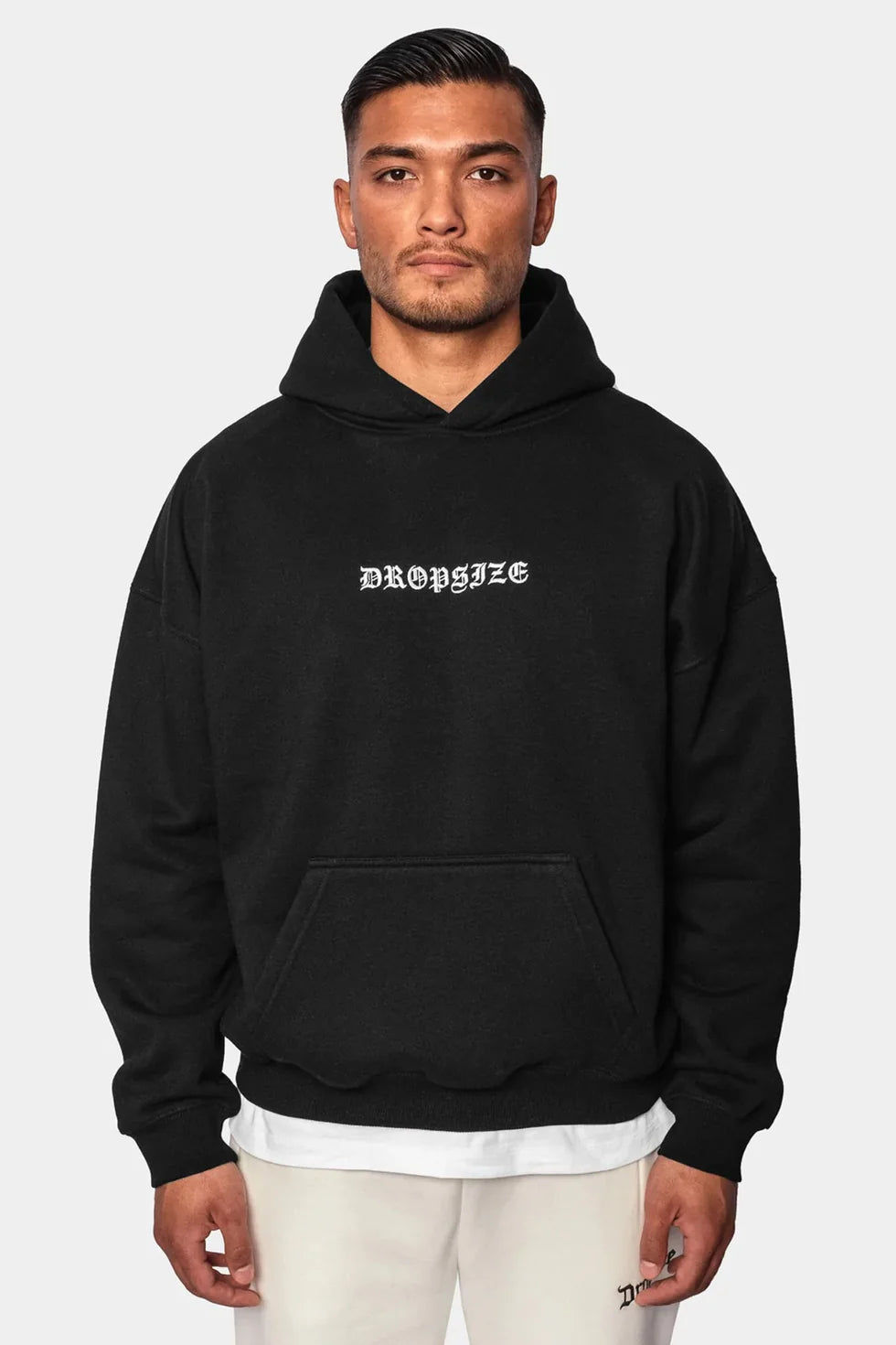 H10_HEAVY OVERSIZE CRIME HOODIE BLACK