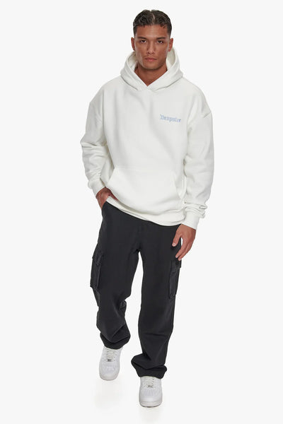 H62 Dropsize Heavy Backlogo Hoodie White