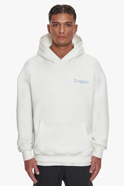 H62 Dropsize Heavy Backlogo Hoodie White