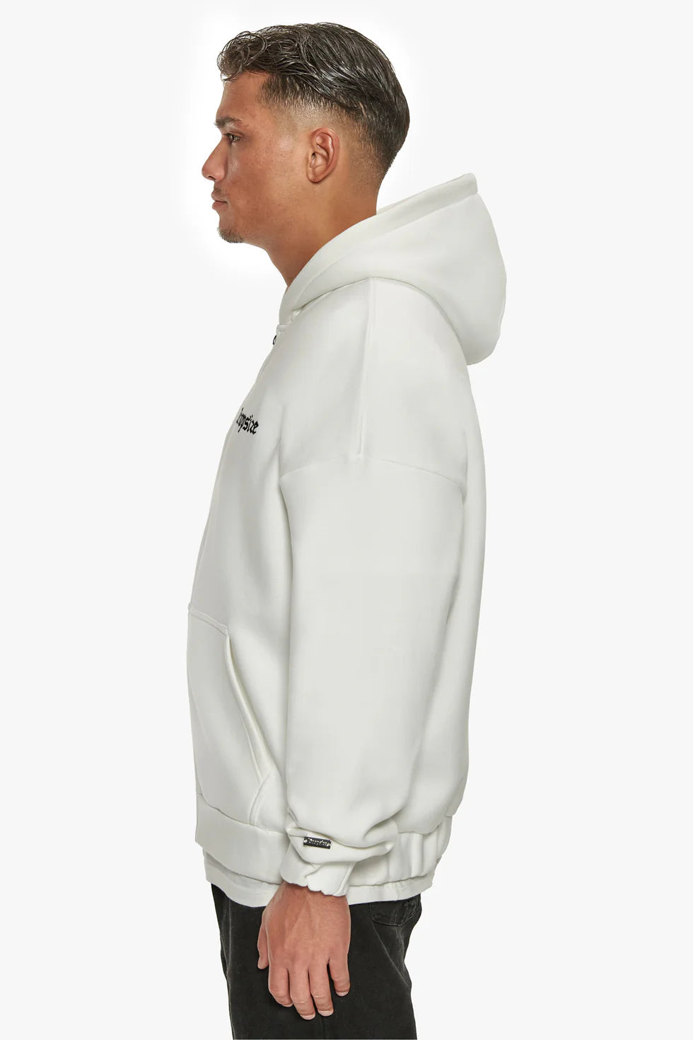 H26_SUPER HEAVY OVERSIZE BLANK ZIP HOODIE WASHED WHITE