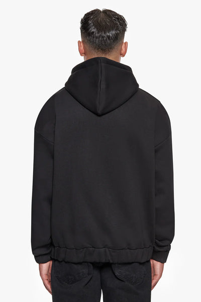 H44 SUPER HEAVY OVERSIZED HD PRINT ZIP HOODIE V2 BLACK
