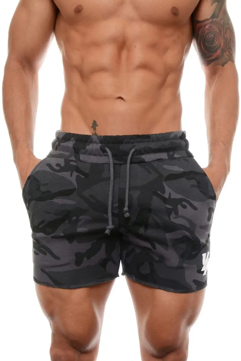102 Bodybuilding French Terry Camo Black