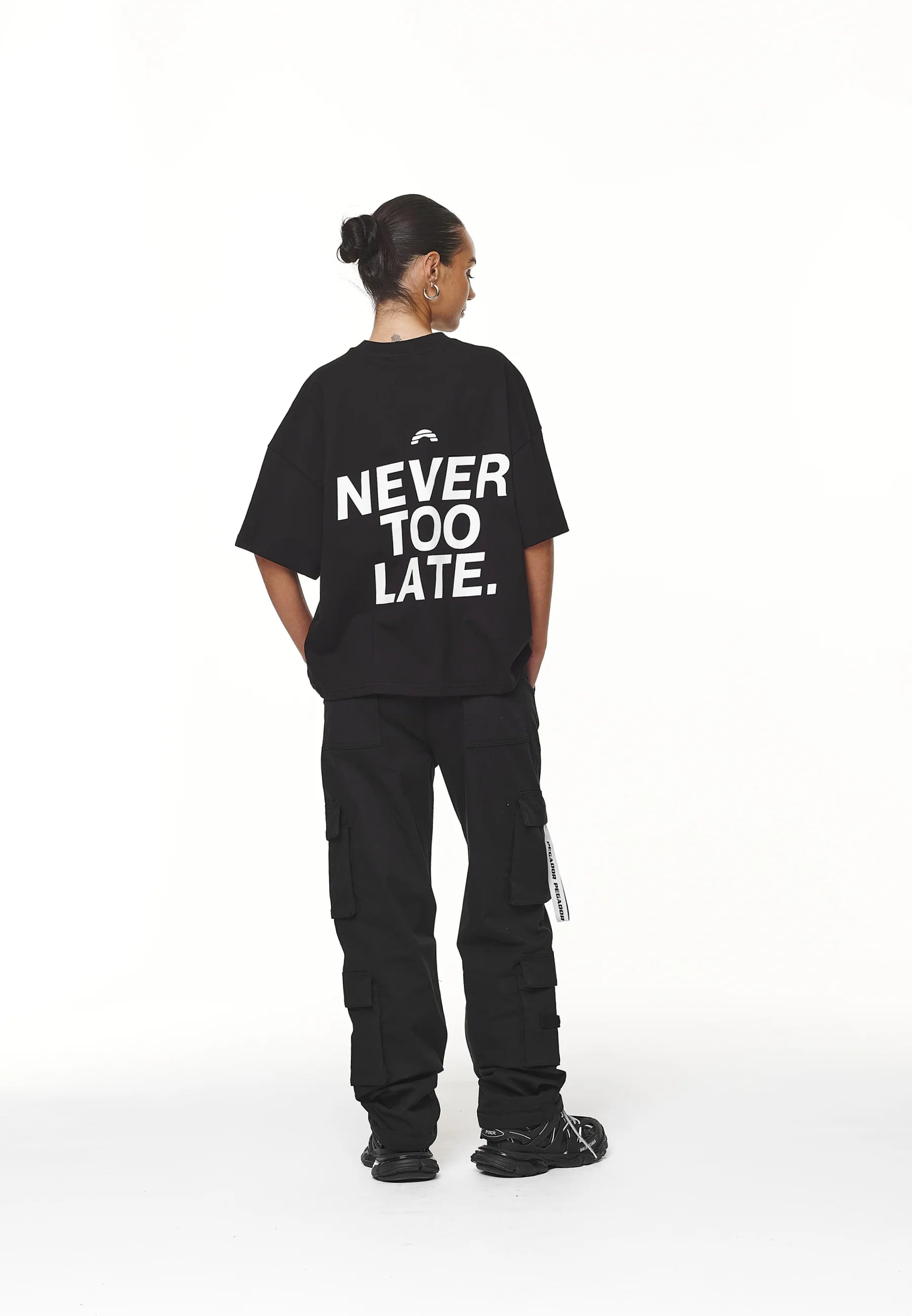 T9_AIRVILLE HEAVY OVERSIZED TEE - Print T-shirt - black