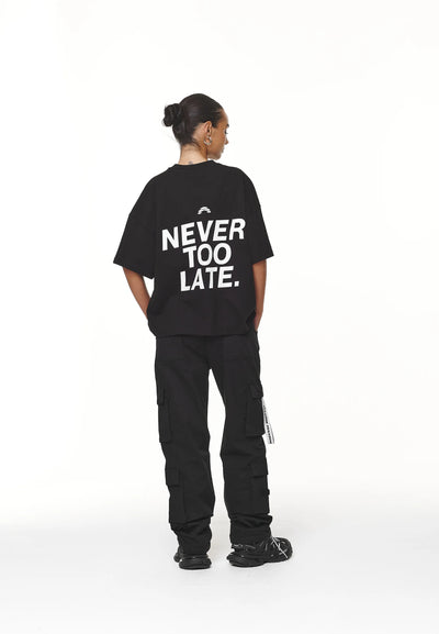 T9_AIRVILLE HEAVY OVERSIZED TEE - Print T-shirt - black