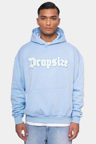 H7_HEAVY OVERSIZE TERRY EMBO HOODIE BABY BLUE