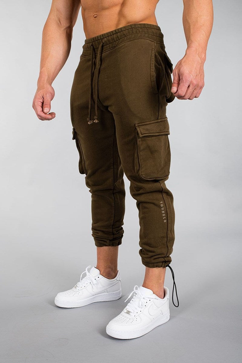 YoungLA 206 Rambo Combat Joggers Joggers Military Olive Wash | GSK-427068