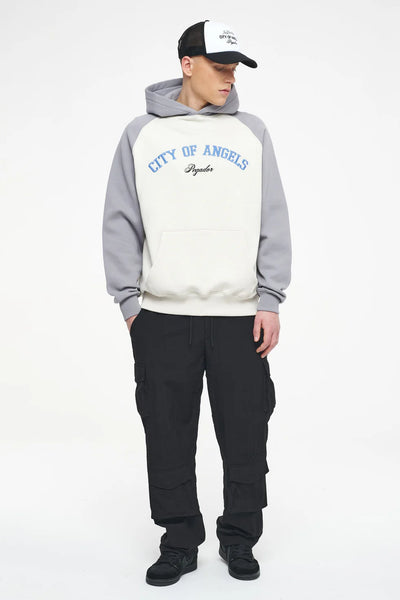 H49 Keefer Raglan Hoodie Vintage Washed Angels Cream Dusk Grey