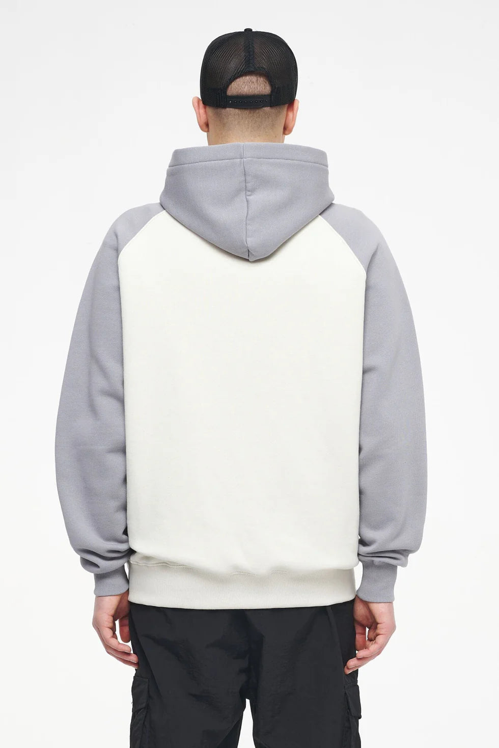 H49 Keefer Raglan Hoodie Vintage Washed Angels Cream Dusk Grey
