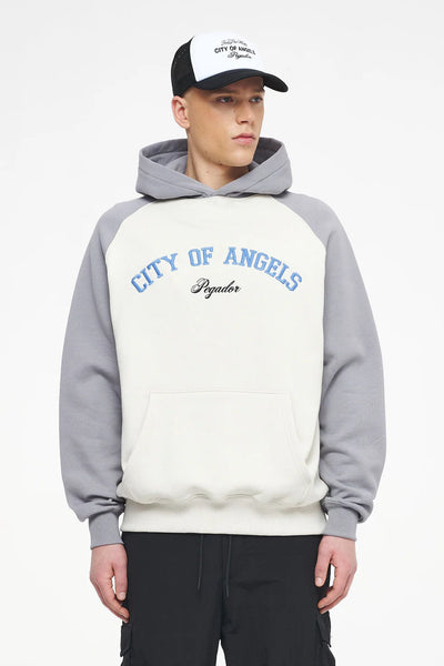H49 Keefer Raglan Hoodie Vintage Washed Angels Cream Dusk Grey