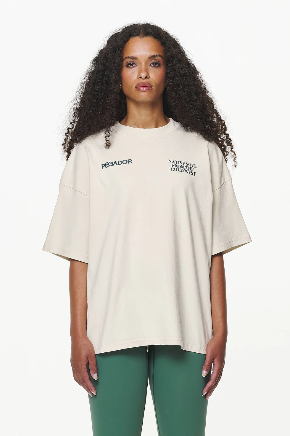 T58_Cadogan Heavy Oversized Tee Vintage Washed Bone White