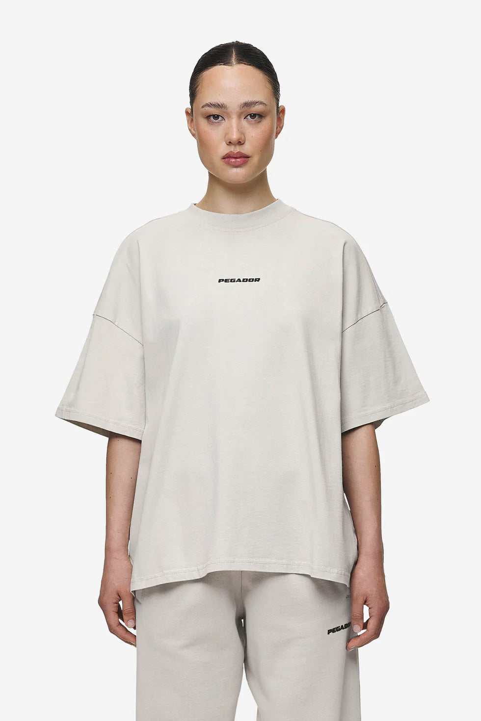 T52 Bracy Heavy Oversized Tee Washed Moon Grey Black Gum