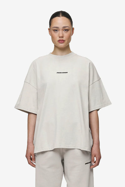 T52 Bracy Heavy Oversized Tee Washed Moon Grey Black Gum