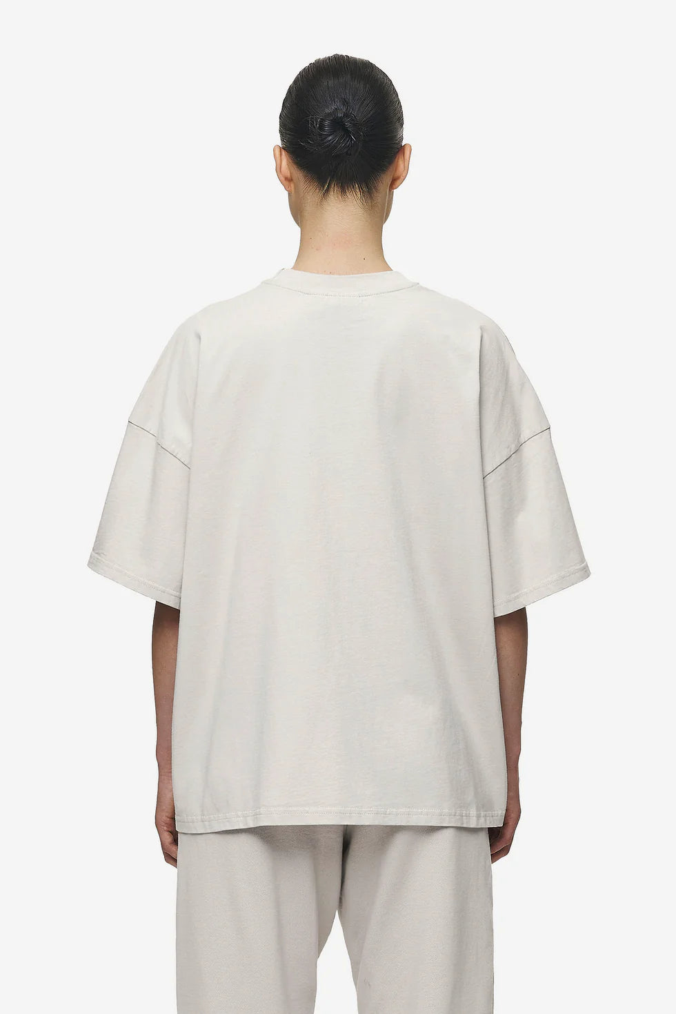 T52 Bracy Heavy Oversized Tee Washed Moon Grey Black Gum