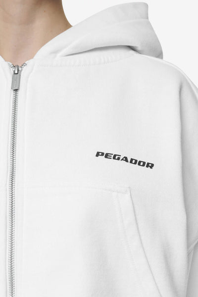 G02 Lana Logo Cropped Sweat Jacket White Black