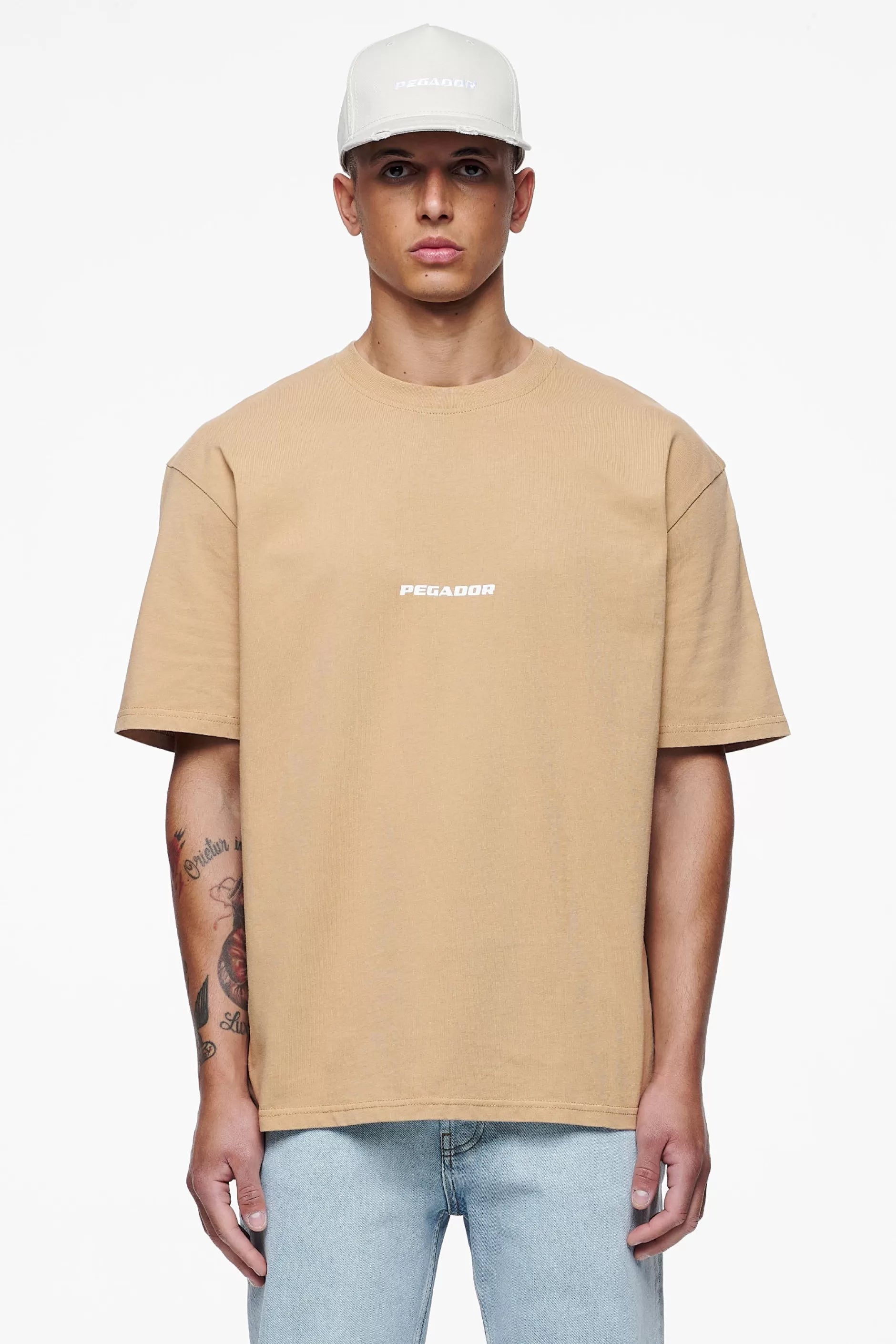 T51_Colne Logo Oversized Tee Vintage Washed Espresso