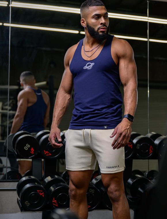 NEW Saturn Stringers Tank Top Navy