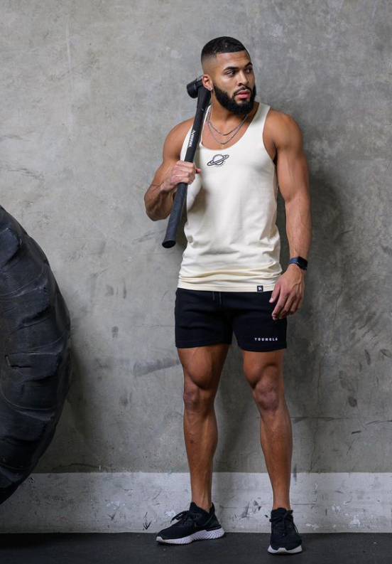 NEW Saturn Stringers Tank Top Beige