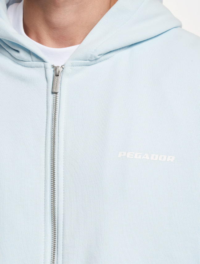 H61 PEGADOR Colne Logo Oversized Sweat Zip Hoodies