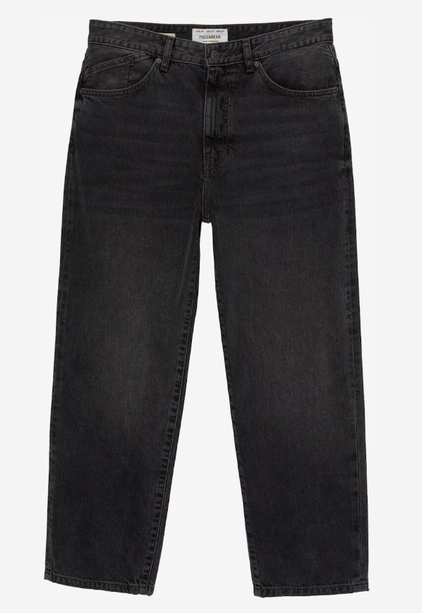 Pull&Bear Loose fit Jeans in Black Denim