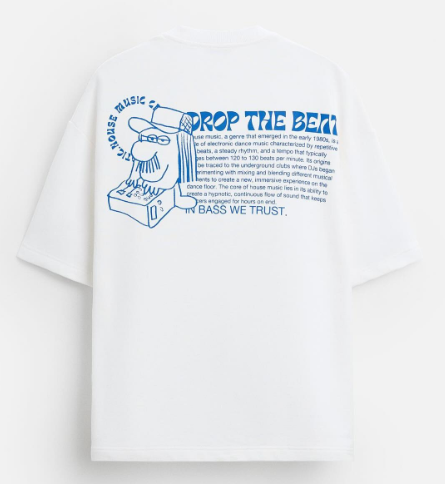 Zara tshirt Ampla Compra imediata.